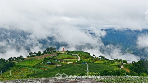 경북도내 유일하게 우수사례가 선정된 화산마을 전경. (사진=군위군) 