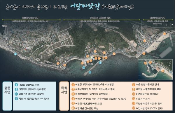 어달항 어촌뉴딜 300 사업계획도<사진=동해시 제공>