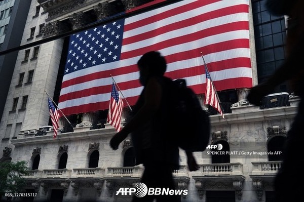 미국 뉴욕 증권거래소 ⓒSPENCER PLATT / GETTY IMAGES NORTH AMERICA / GETTY IMAGES VIA AFP/AFPBBNews