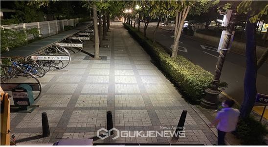 보안등활용한 자전거 도난방지 집중조명