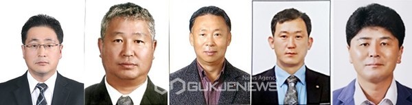 사진 왼쪽부터 현진성, 홍성효, 오영환, 고경권, 양현철. 
