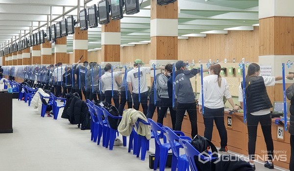 지난 19~23일까지 열린 한국실업사격연맹회장배 전국 사격대회 모습. (사진 = 서산시 제공)