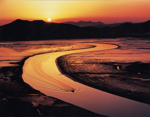 ▲순천만습지 낙조