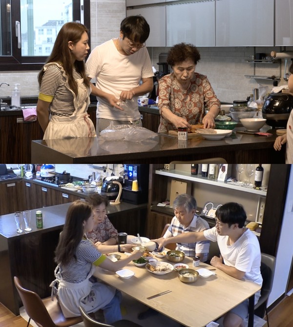 '1호가 될 순 없어' 권재관 김경아 부부, 시부모님 방문에 당황(사진=JTBC)