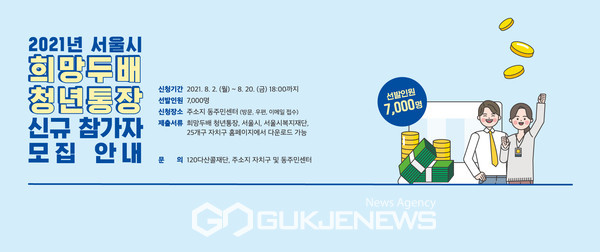 2021 서울시 희망두배 청년통장 홈페이지 배너