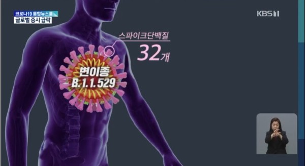 "코로나 변이 오미크론, 백신 효과 불확실"(사진=방송화면)