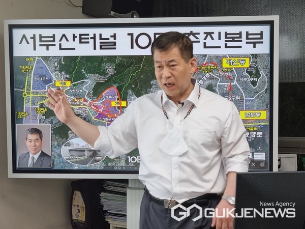 부산 사하구 괴정5구역 주영록 재개발위원장./조하연 기자