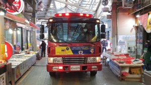 소방차 길터주기 캠페인 병행 모습/제공=남부소방서