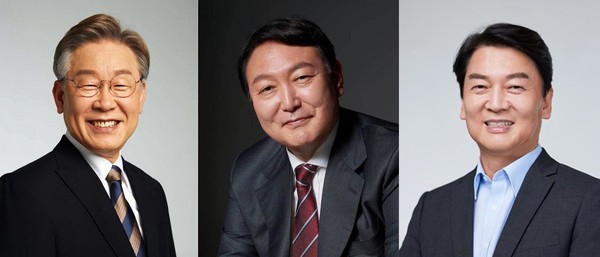 이재명 윤석열 안철수 (사진-각 후보 SNS)