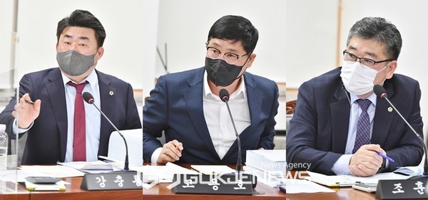 제주도의회 환경도시위원회 강충룡, 고용호, 조훈배 의원(사진 왼쪽부터)