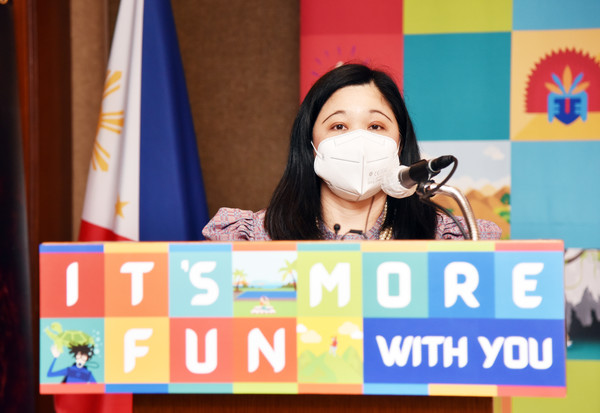 환영사 하는 마리아 테레사 디존-데 베가 주한 필리핀 대사.(사진=유지현 기자)