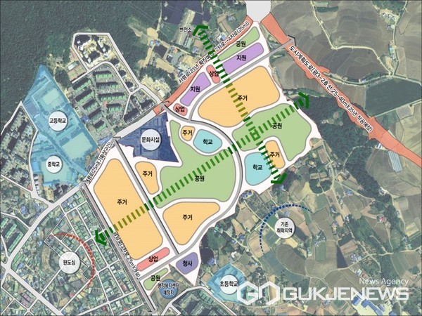 충남 서산시 동문동·온석동 일원에 대한 공공지원 민간임대주택 개발사업 추진이 가시화되고 있다. 사진은 서산동문 공공지원민간임대주택 공급촉진지구 계획(안). (서산시 제공)