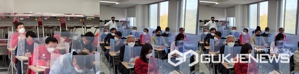 고사장 모습(사진=충북도당)