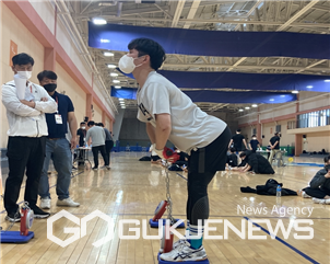 소방공무원 체력 시험 모습. 사진=강원소방본부