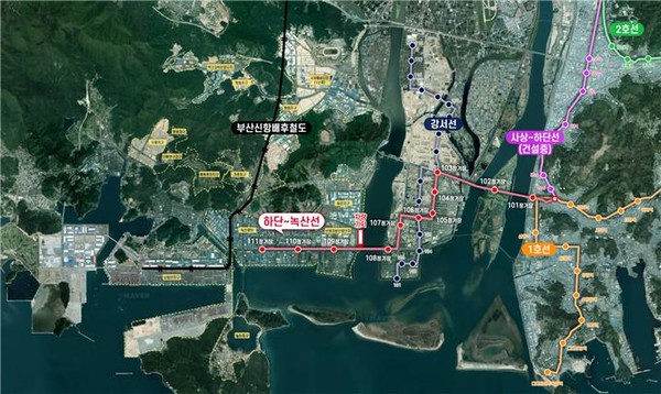 도시철도 하단∼녹산선 노선도/제공=부산시