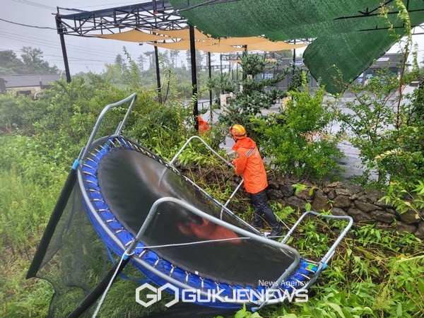 제주시 아라동 트렘펄린 안전조치