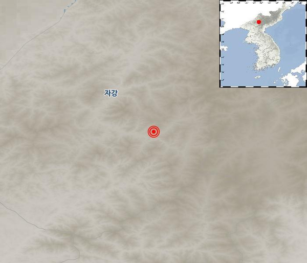 북한 지진 (기상청 홈페이지)