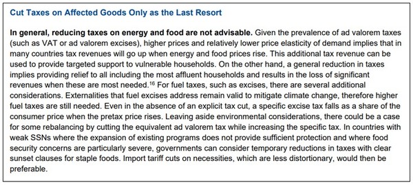 IMF Notes, <Fiscal Policy for Mitigating the Social Impact of High Energy and Food Prices>, 2022