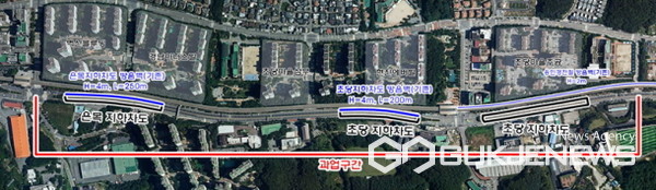 저소음 도로포장 과업구간 도식도(사진=용인시)