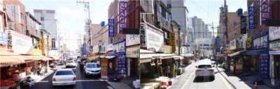 제63회차(2021년 11월 13일) 못골시장 일방통행 변경 요청 민원 (민원해결 전·후 모습)