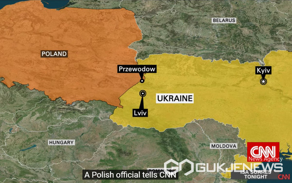 폴란드 러시아 우크라이나 미사일 (사진출처=CNN방송화면)