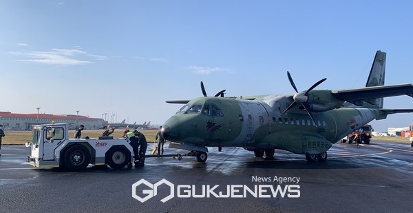 18일 제주공항에서 실시된 항공기사고 수습훈련.[사진=제주공항]