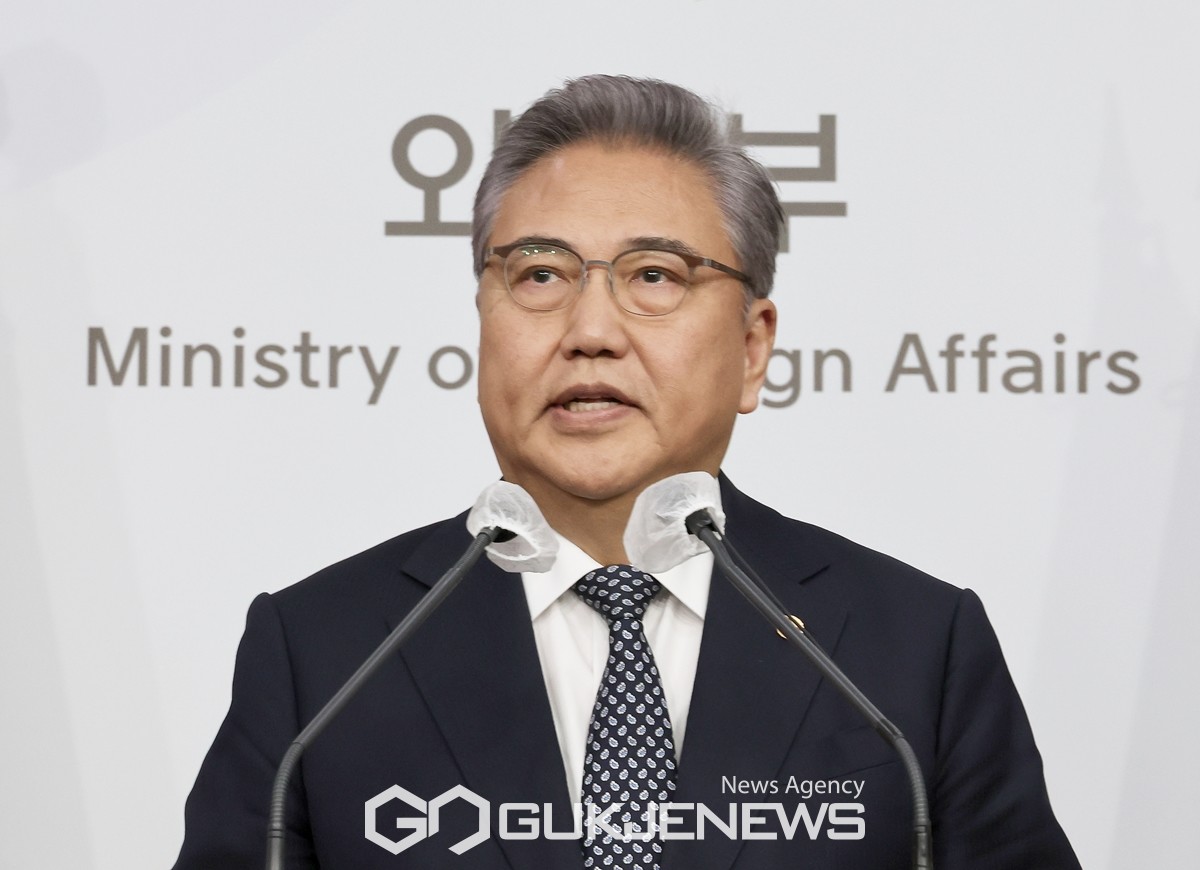 ▲박진 외교부 장관은 6일 정부서울청상에서 강제징용 대법원 판결 관련 정부 입장을 발표하고 있다./사진= 원명국 기자