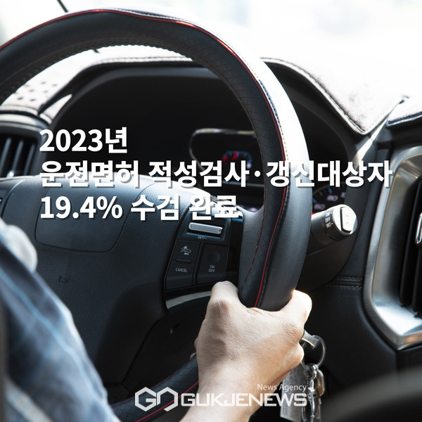 2023년 운전면허 적성검사·갱신 대상자 19.4% 수검 완료