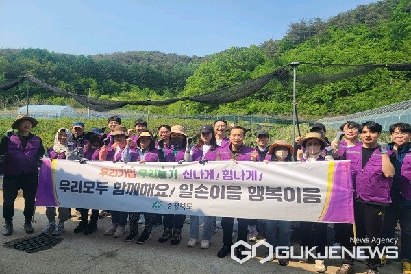 도민소통과 일손이음봉사활동 참여 모습.(제공=충북도청)