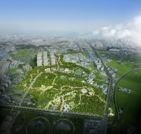 익산 어디서든 즐길 ‘녹색공간’ 확 늘린다=수도산공원 조감도(사진=익산시청 제공)