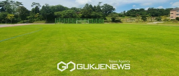 K-grass를 납품한 함평의 골프고등학교(사진=(주)원그린)