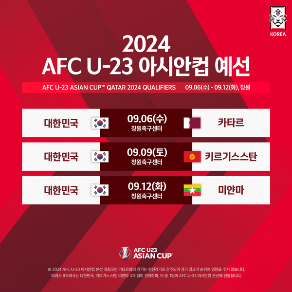 U23 아시안컵 중계경기 일정 선발 명단 조 편성 중국 일본 황선홍 전력 분석 미리보기