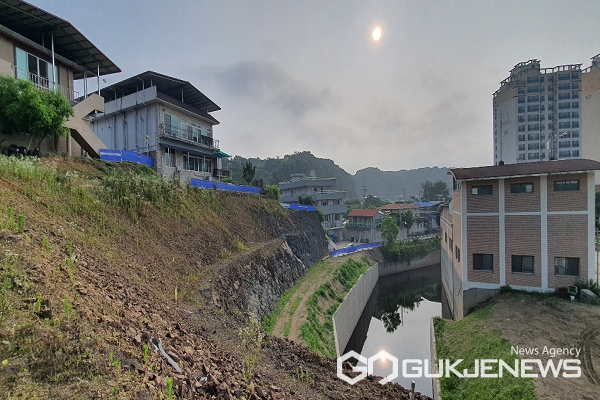 &nbsp;‘계산2&nbsp;자연재해&nbsp;위험개선지구&nbsp;정비사업’&nbsp;현장&nbsp;모습.(제공=영동군청)