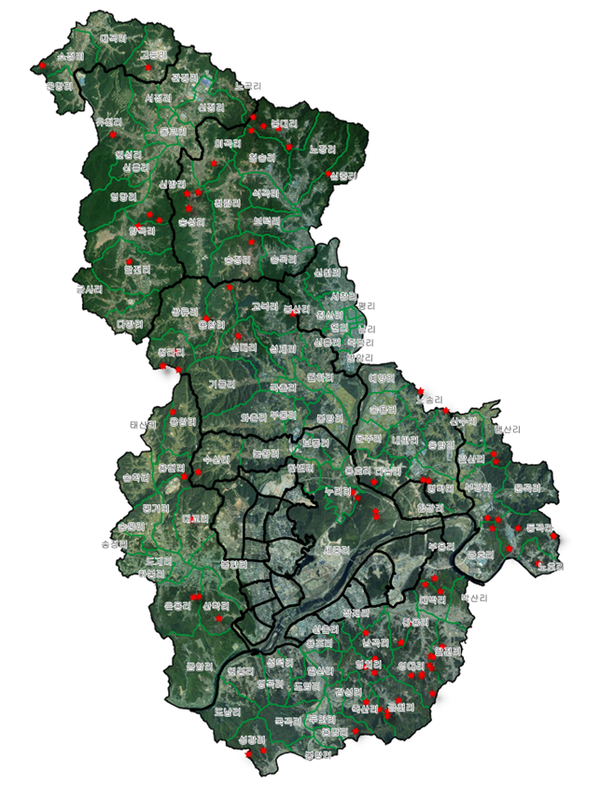 사진=세종시 야생 멧돼지 포획 지역