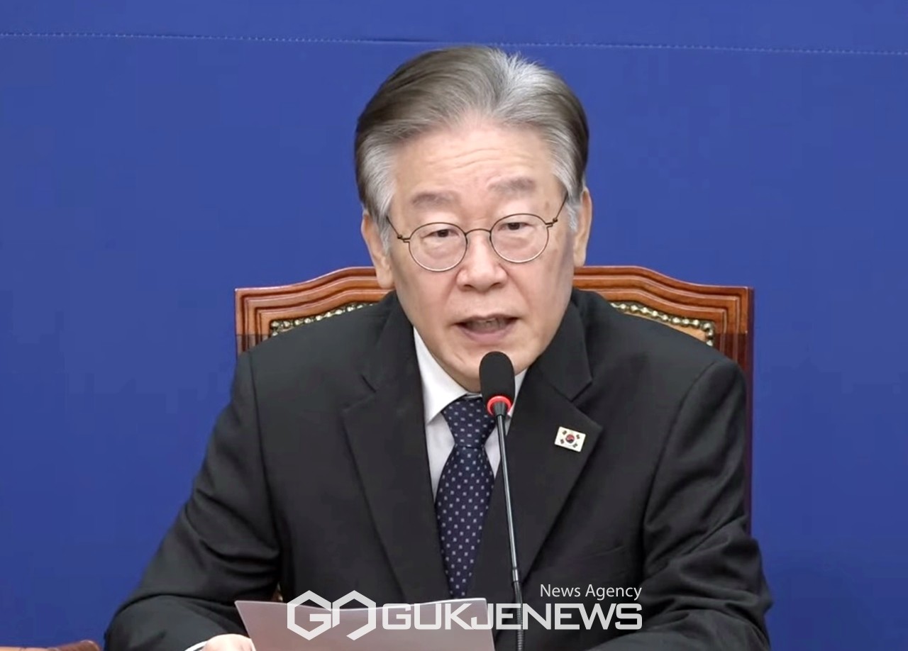 ▲더불어민주당 이재명 대표는 8일 오전 국회에서 최고위원회의를 주재하며 서울 확장 정책은 신중하게 결정되어야 한다고 강조하고 있다./사진=원명국 기자