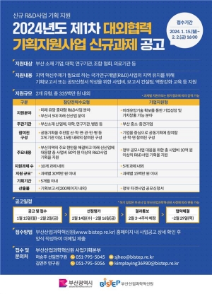 2024년 제1차 대외협력기획지원사업 공고 포스터