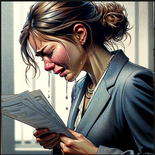 당시 직원의 심경을 묘사한 Ai 생성 이미지