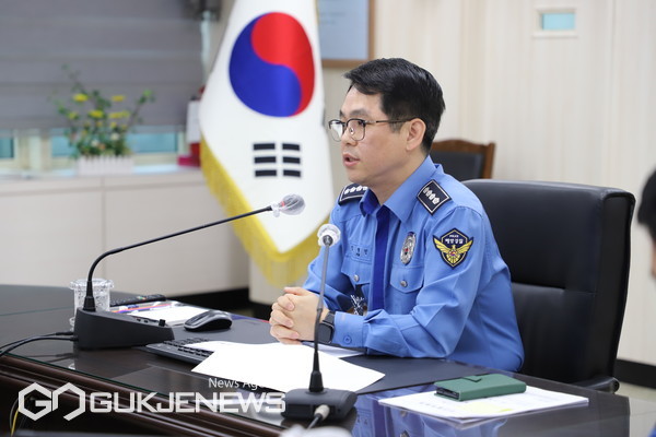 19일, 연안 사고 선제적 대응을 위한 토론회에서 김형민 부산해경서장이 발언하고 있다/제공=부산해경