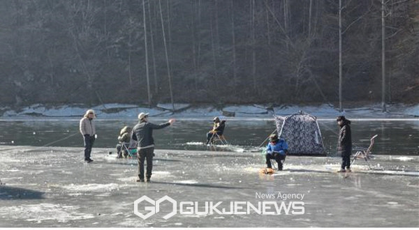 단산저수지 내 빙어낚시행위 단속 및 계도