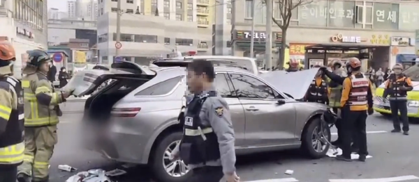 은평 연서시장 8중 추돌사고(사진=채널A 보도화면 갈무리)