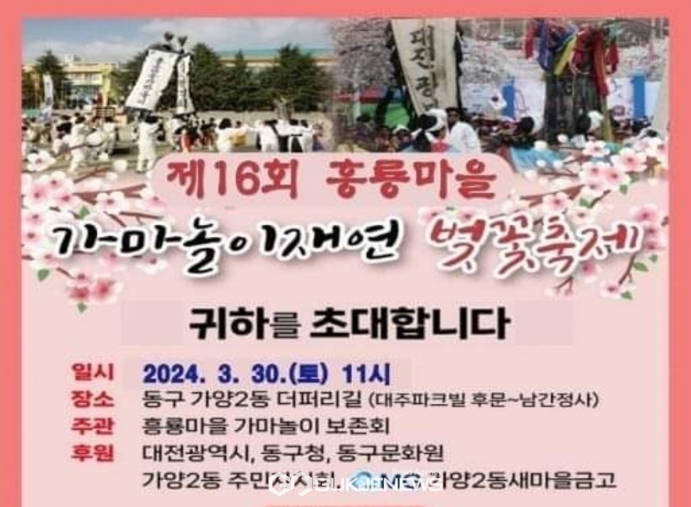 홍룡마을 벚꽃축제 안내문(국제뉴스)