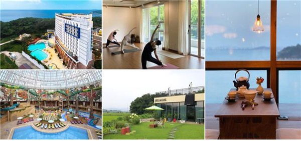 2024년 신규 인천 웰니스관광지 (왼쪽부터 △더위크앤 리조트, △스티라요가, △차덕분, △인스파이어 엔터테인먼트 리조트, △(예비) 희와래커피로스터스)