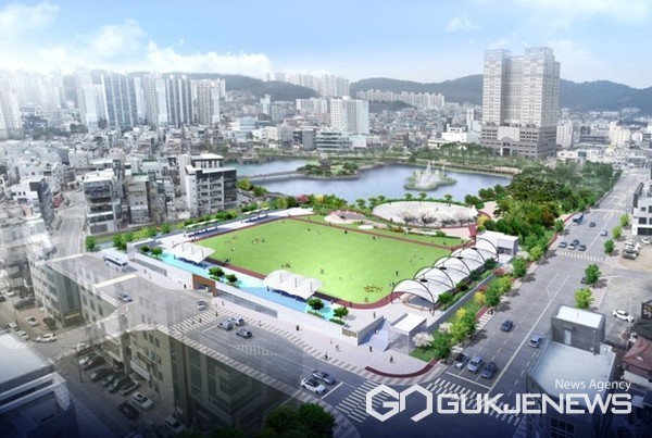 충남 서산시가 추진 중인 예천지구 공영주차장(초록광장) 조감도. (자료사진 = 서산시 제공)