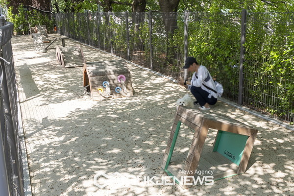 안양천에 마련된 반려견 놀이터 [사진제공=영등포구청]