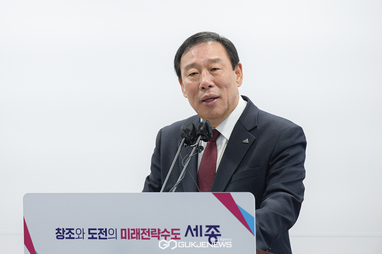 최민호 세종시장. 사진/정지욱 기자