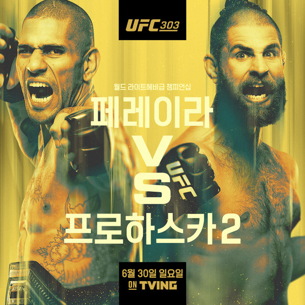 'UFC 303' 페레이라 vs 프로하스카 경기전적과 중계채널/ 티빙 제공