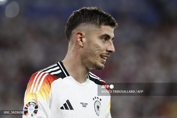 선제골을 넣은 독일 축구 대표팀의 카이 하베르츠. 사진제공/AFP통신