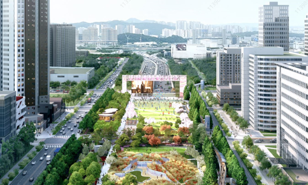 (사진제공=LH) (조감도) 동탄터널 상부공원 (남측을 바라본 전경)