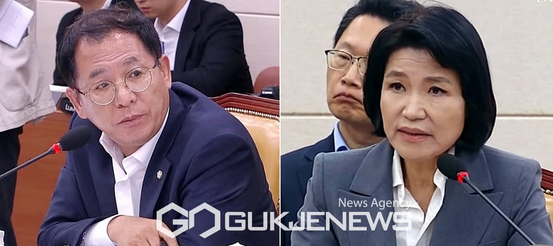 ▲이진숙 방송통신위원장 후보자는 25일 국회 과학기술정보방송통신위원회 인사청문회에서 이상휘 국민의힘 의원의 질의에 답변하고 있다./사진=이용우 기자