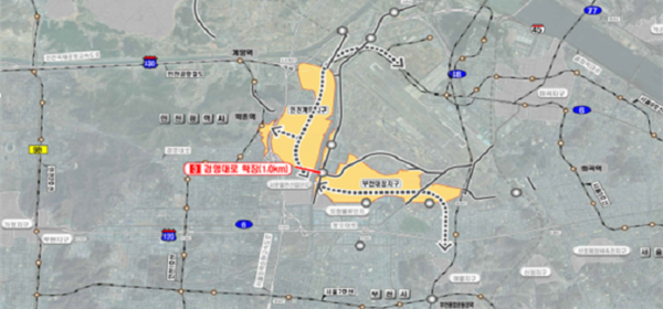 (사진제공=LH) 인천계양 경명대로 확장공사 위치도